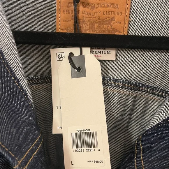 Levi’s Dark Denim Future Vintage Trucker Jacket, L - Picture 5 of 6